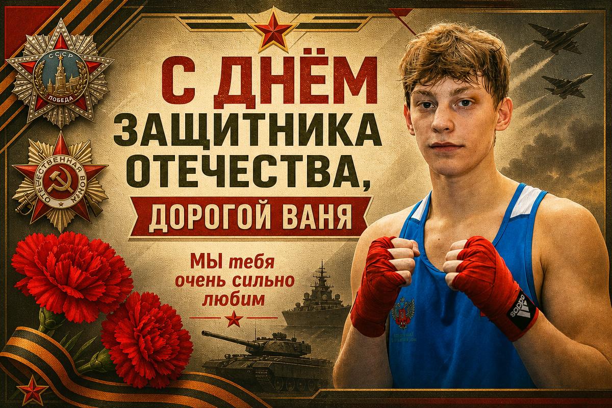 Поздравление к 23 февраля — мужественная открытка