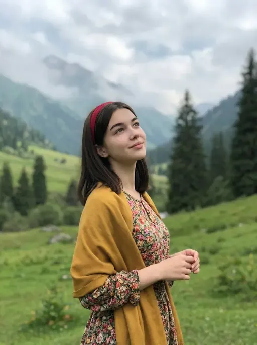 Девушка в горах