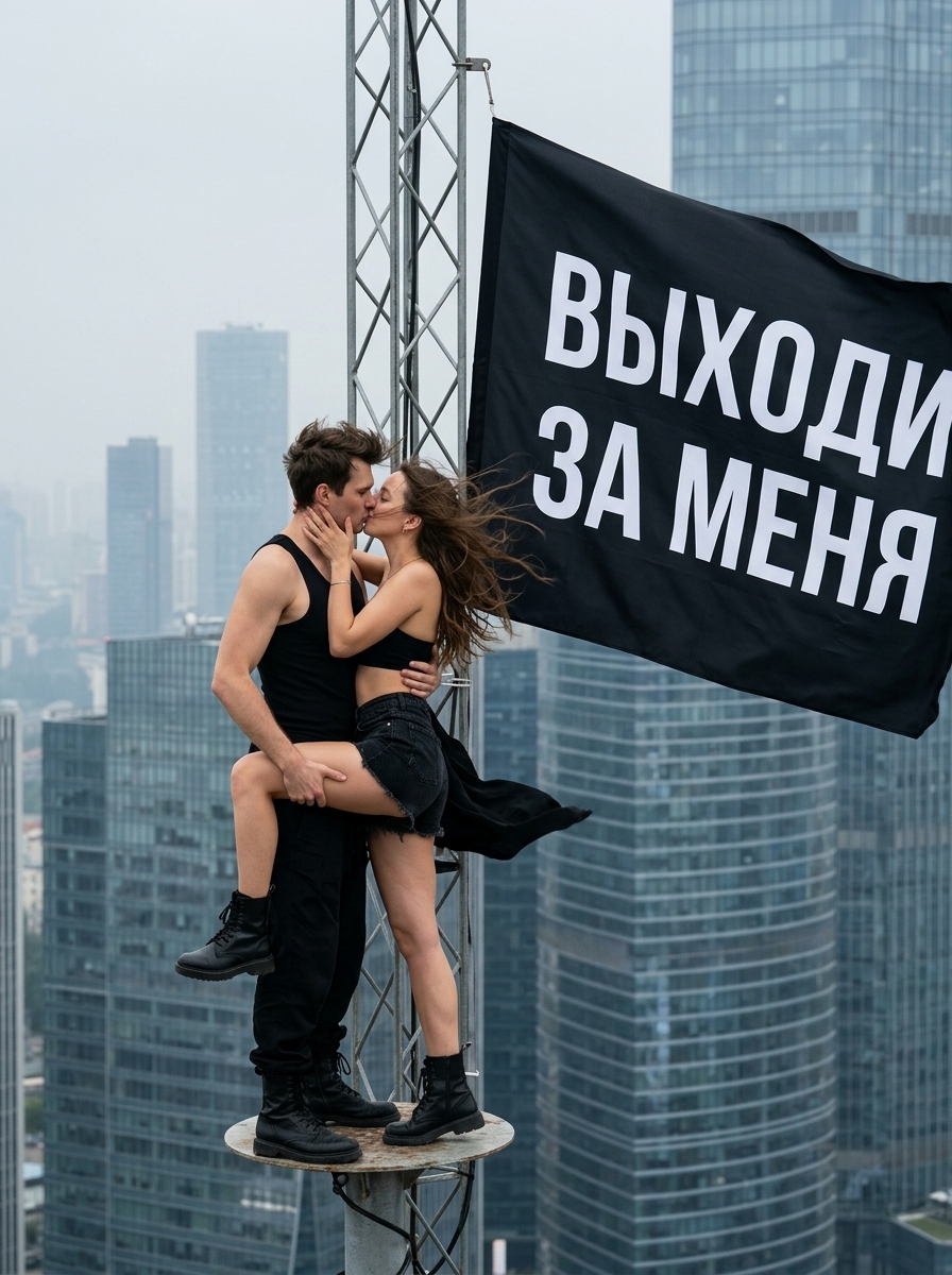 Создайте фото с предложением на Эмпайр-стейт-билдинг