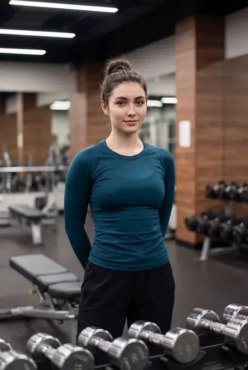Фитнес-портрет в спортзале