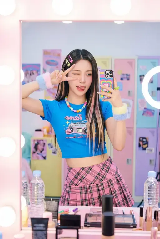 K-Pop селфи в зеркале
