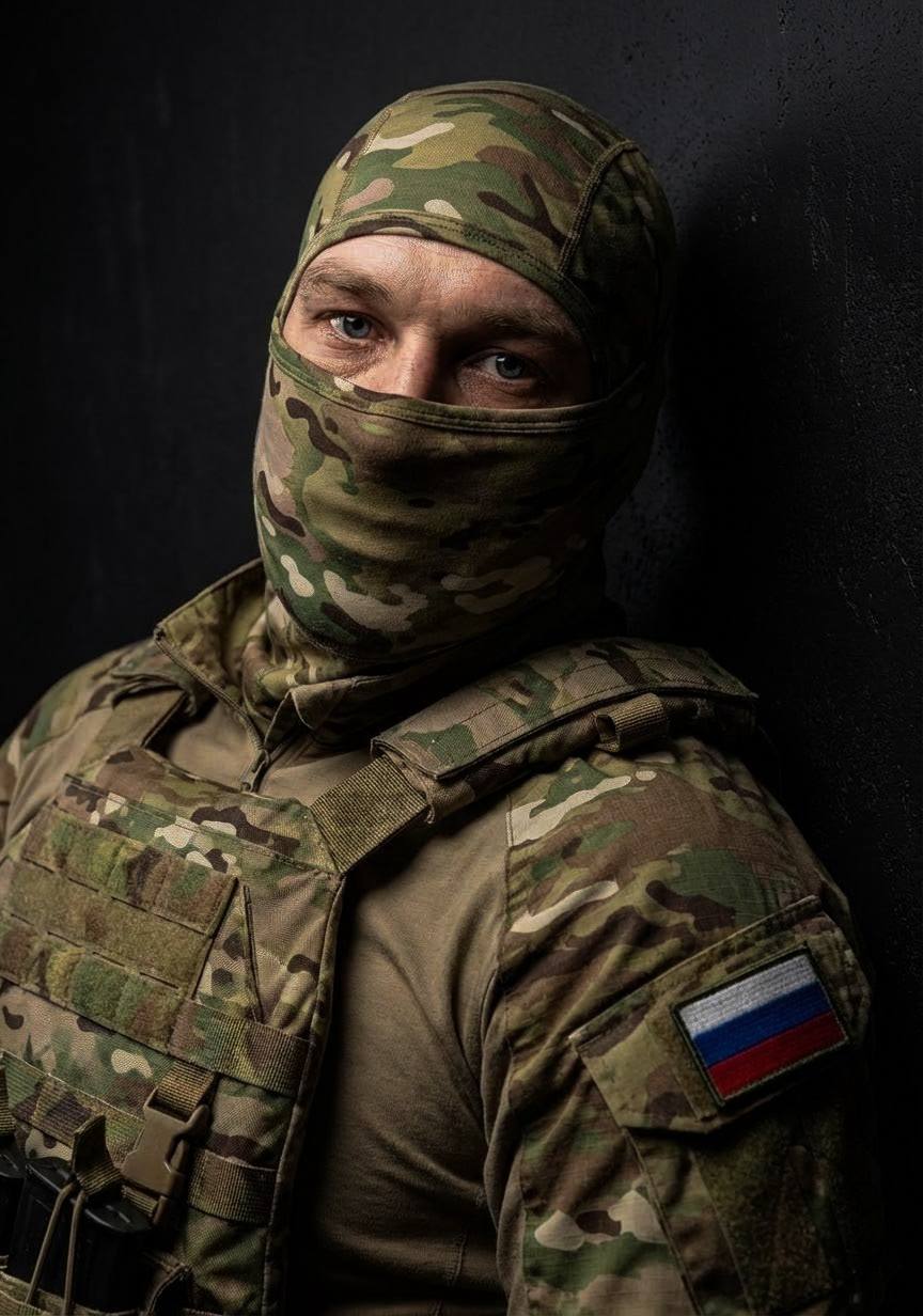 Экстремально близкий портрет мужчины Чёр...