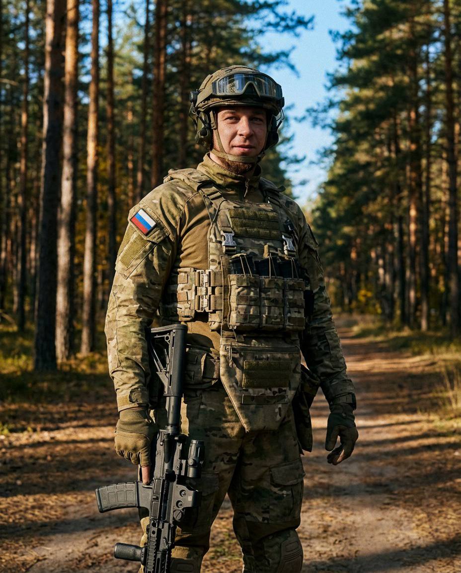 Реалистичный мужчина в тактической военной...