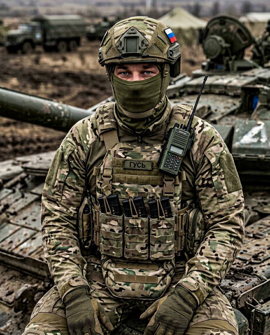 Реалистичное фото военного РФ в полном бое...