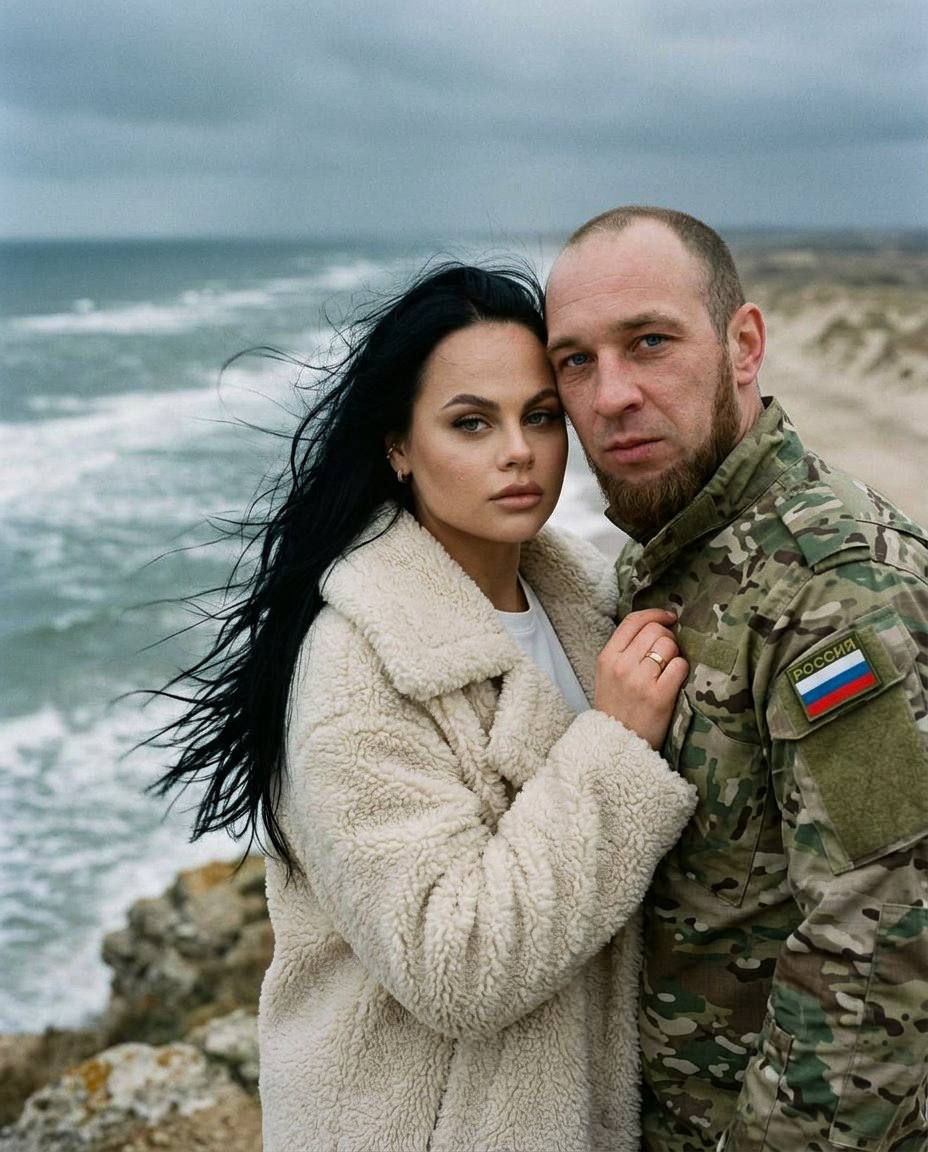 Фотореалистичный крупный портрет женщины и...
