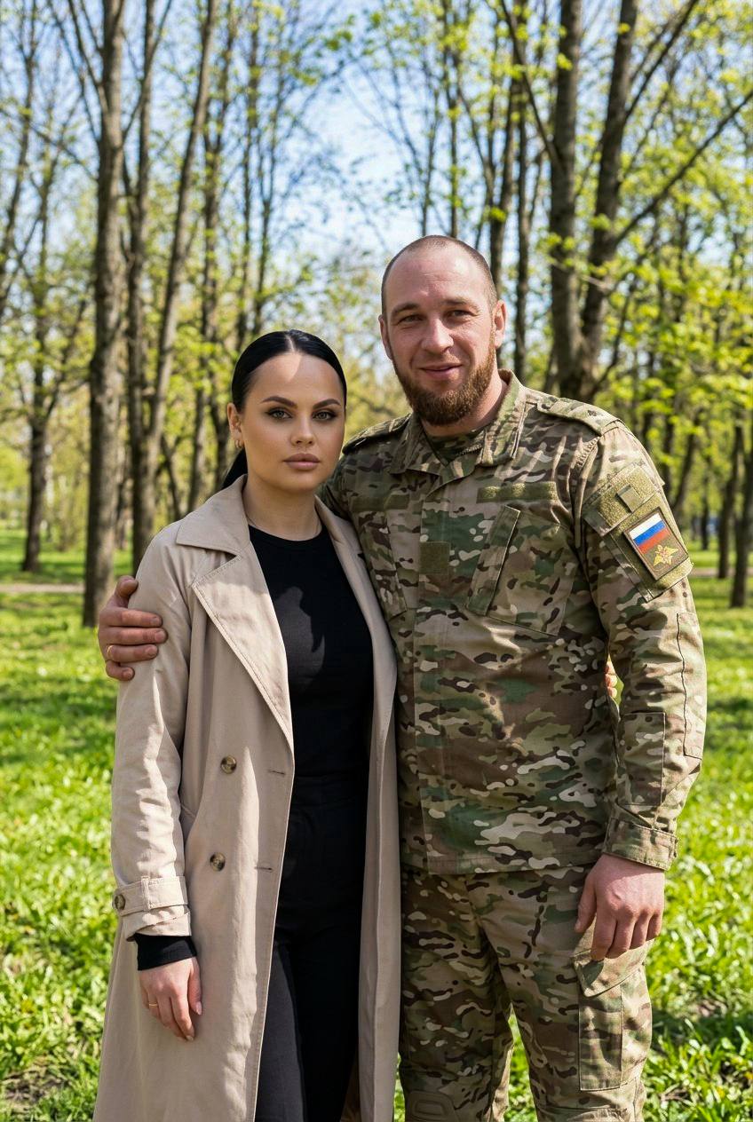 Вертикальный уличный портрет в парке ранне...