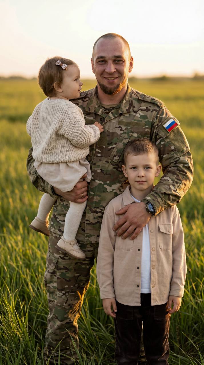 Не меняя внешности людей с фото, мужчина в...
