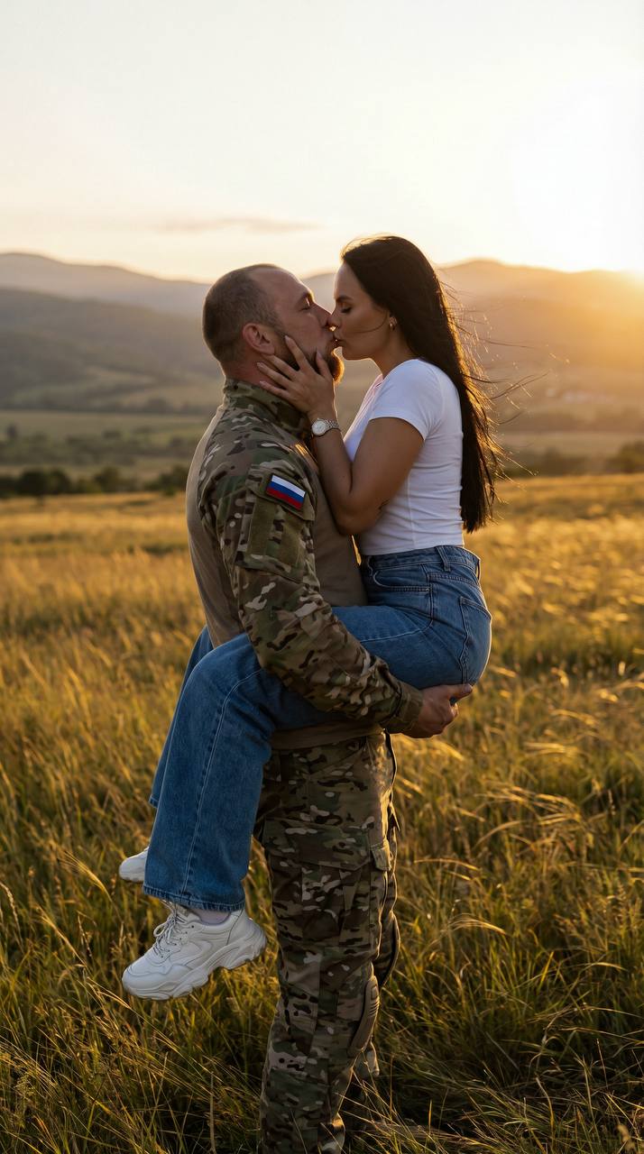 Фотореалистичный романтический кадр пары н...