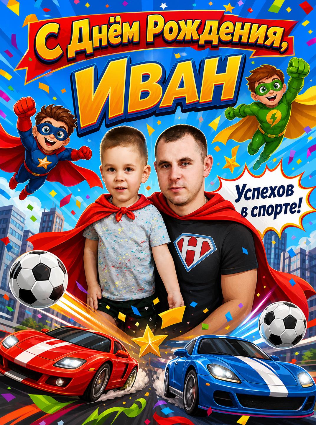Открытка для сына на день рождения