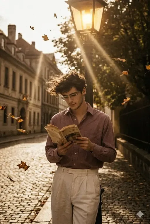 Ретро-эстетика 90-х с книгой