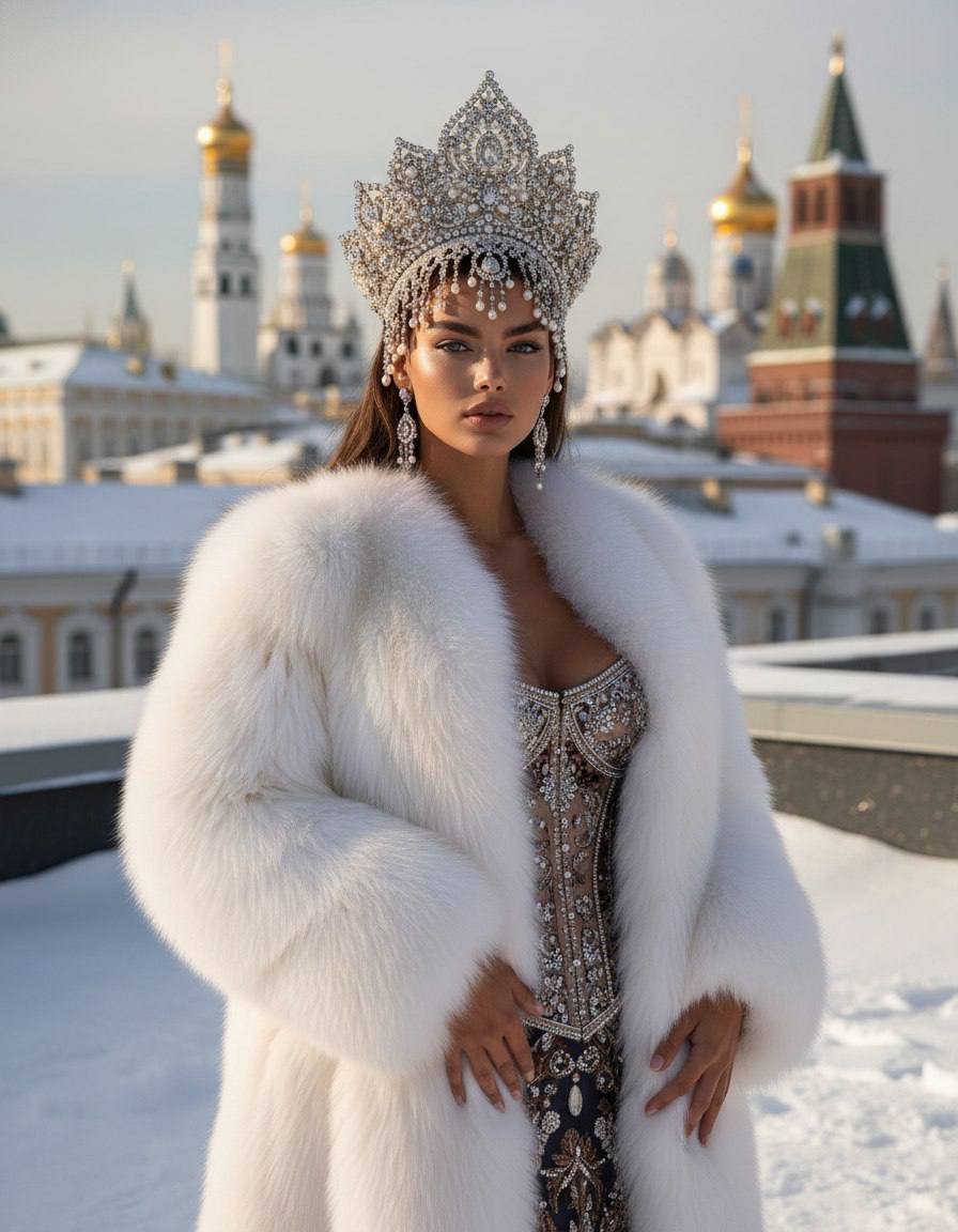 Русская зима у Кремля