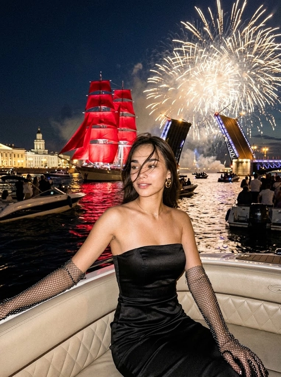 Создайте ИИ-фото на Алых парусах в Петербурге