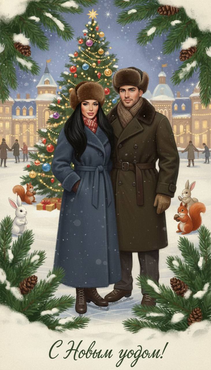 Советская новогодняя открытка