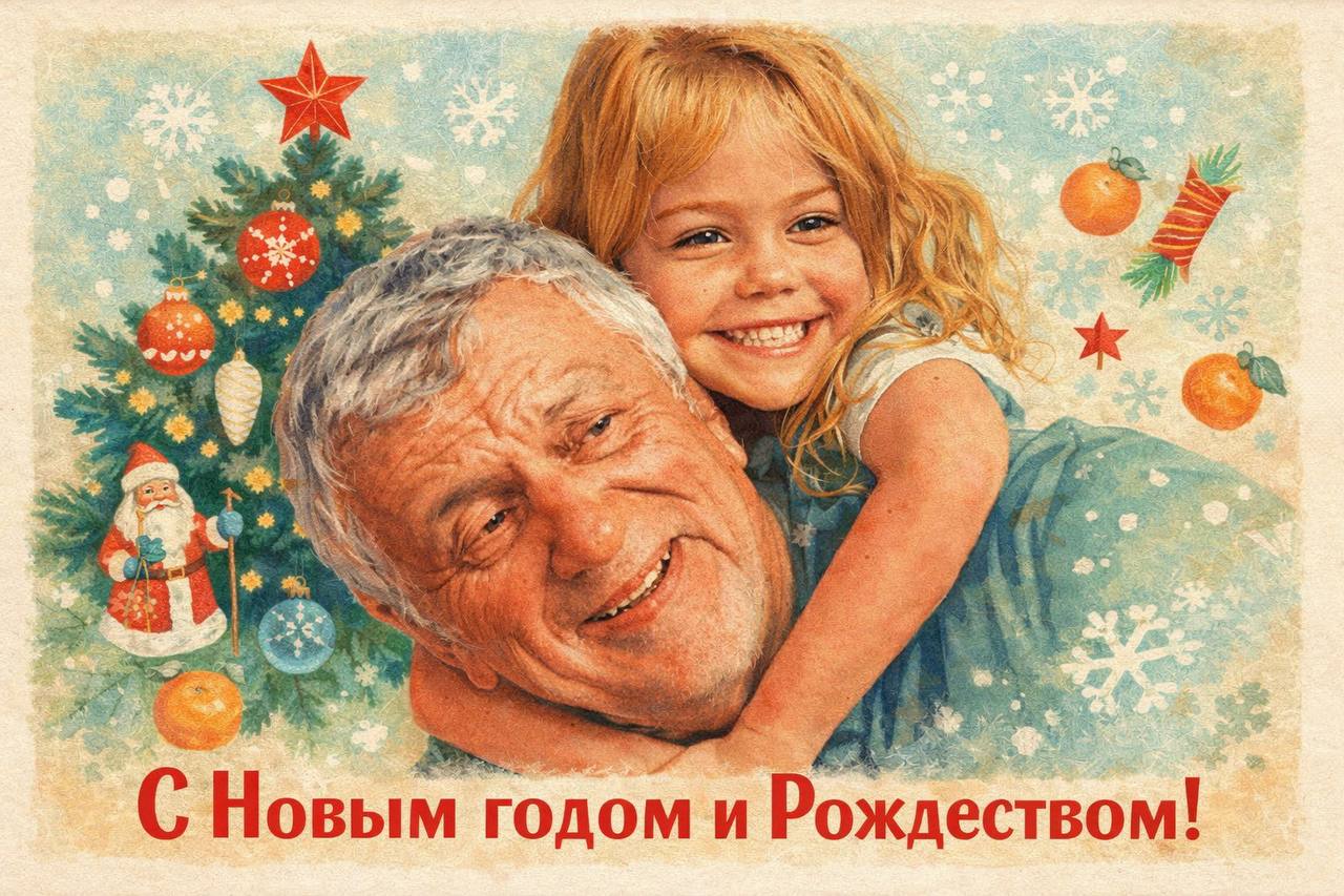 Советская новогодняя открытка