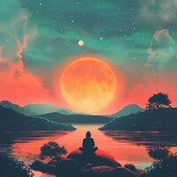 Spiritual Calm Reflective Vibes - Alpha Waves Meditation & Binaural Beats Sleeping Music & HEALING WORLD