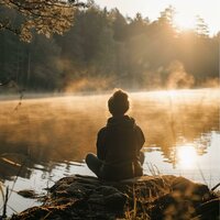 Niebla Consciente Sobre El Agua En Melodías Relajantes - Meditación ahogada & Paisajes sonoros de roca de agua & Meditaciones de agua