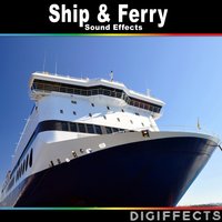 Big Ferry Boat Arrives, Puts Front Down, And Cars Drive Off - Digiffects Sound Effects Library