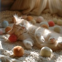Sonidos Tranquilos De Gatitos - Vacaciones en el océano & Musicoterapia para gatitos & Hombre 77