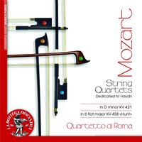 String Quartet No. 17 in B-Flat Major, K. 458 "Hunt": II. Menuetto. Moderato - Quartetto di Roma & Вольфганг Амадей Моцарт