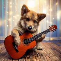 Soft Strumming Ease - Guitar Music Project & Dog Walking Music Groove & Dog Sleep Music Therapy