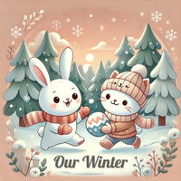 Winter Play - Star Rabbit