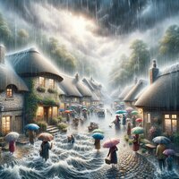 Super Heavy Rain in My Village 1 - Ame & Neo Si & Cumulus Clouds & cloudcity