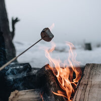 Burning Torch at Night - Fireplace Sounds & Fire Sounds & Fire Sounds For Sleep