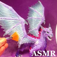 Painting a Dragon Figure Pt.1 - ASMR Planet
