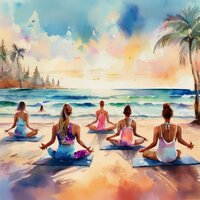 Sanación Armónica En El Retiro De Yoga - En el océano (efectos de sonido) & Música de yoga para clases de yoga & Zona Yogui
