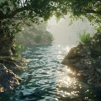 Natural Water Harmonics for Dog Sleep - Doggy Relaxing Sounds & Water Sounds FX & Lively Nature Sounds
