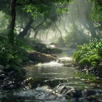 Peaceful River Waves for Spa Atmosphere - Spa Channel & Nature's Mirror & Thermal Element