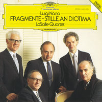 Nono: Fragments - Stillness, For Diotima - for string quartet - Ricordi-Edition - Beginning - page 17, bar 1 - LaSalle Quartet
