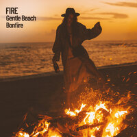Burning Logs for Cold Winds - Fireplace Sounds & Nature Sounds & Ocean Waves for Sleep