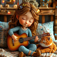 Brahms lullaby with a purring kitten - Nino Fermata & Иоганнес Брамс