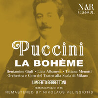 La Bohème, IGP 1, Act II: "Ch'io beva del tossico!" (Marcello, Schaunard, Colline, Rodolfo, Coro, Alcindoro, Musetta, Mimì) - Orchestra del Teatro alla Scala & Umberto Berrettoni & Afro Poli & Aristide Baracchi & Duilio Baronti & Beniamino Gigli & Джакомо Пуччини