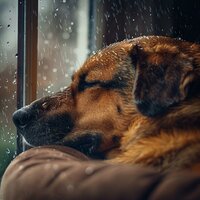 Relajación Lluviosa Para Perros Perdigueros - Música calmante para perros & Lluvia Sonidos FX & Hechizo de lluvia
