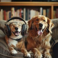 Barking Playful Harmony - Raindrops for Calming Dogs & 432 Hz Music Relaxation & West Coast Soundscape