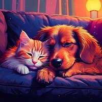 Tranquil Chords for Evening Calm - Binaural Sun & Calm Pets Music Academy & Night Pet Calm