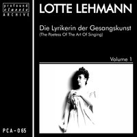 Schmerzen - Lotte Lehmann & Рихард Вагнер