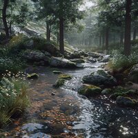 Serene Stream Cat Sounds - Three Little Kittens & Our Glorious Nature & Calming Cat Symphony