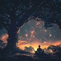 Reflejando Pensamientos Serenos - Meditadores & Día de Meditación & Vida circundante