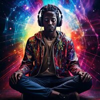 The Flow Moves Light - Lofi Harmony & Powerthoughts Meditation Club & Lightning Thunder and Rain Storm