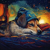 Smooth Bark Flow - Gentle Night Lofi & Dog Walking Music Vibes & Heartbeat Sounds For Dogs