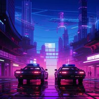 Neon-Lit Pursuit - Pixelated Union