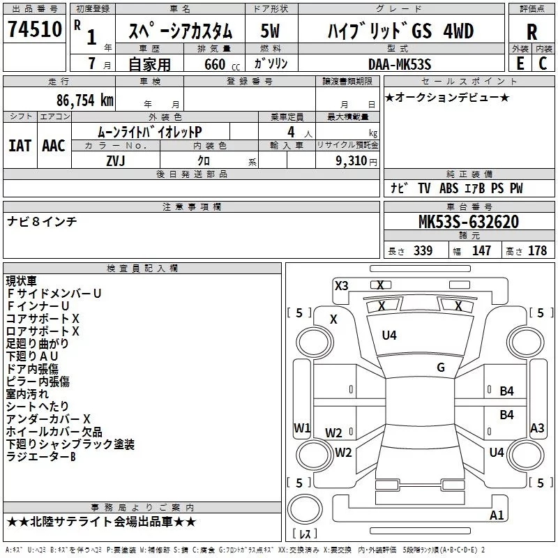 Suzuki Spacia Лот № 74510 2019