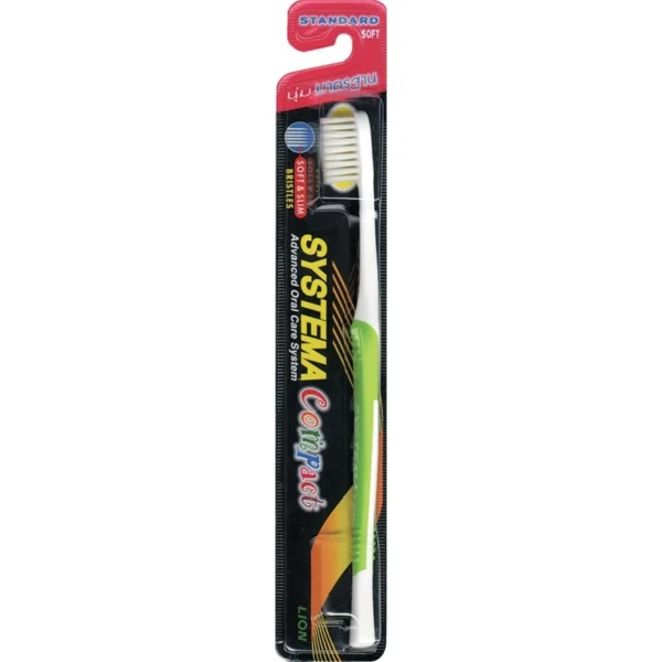 Systema Toothbrush Soft  Slim Compact Standard Soft 1'S (Mix Color) Оригинал