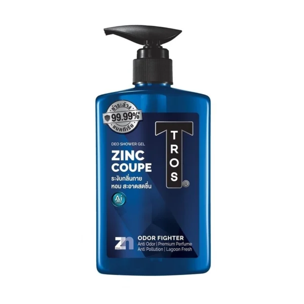 Tros Deo Shower Gel Zinc Coupe Lagoon Fresh 450 Ml. เจลอาบน้ำ ระงับกลิ่นกาย Оригинал