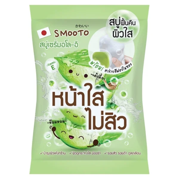 Smooto Aloe-E Acne White Serum Soap 60g. Оригинал