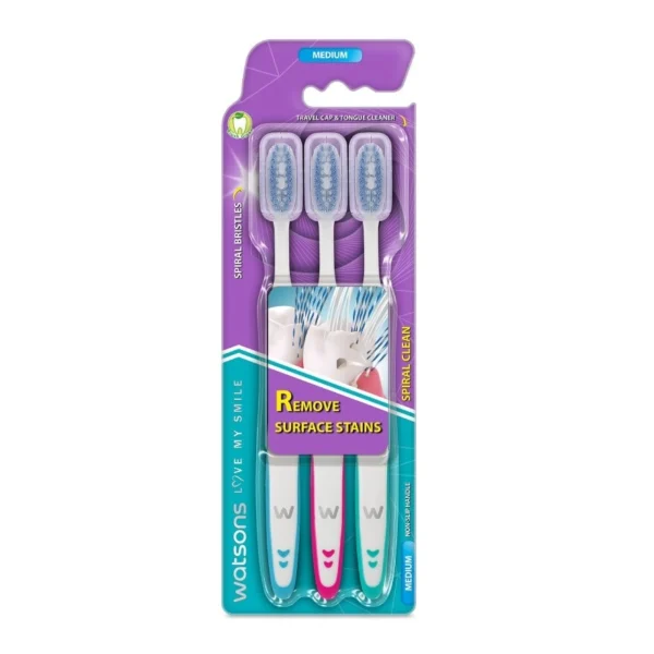 Watsons Spiral Clean Toothbrush (Medium) 3s. Оригинал