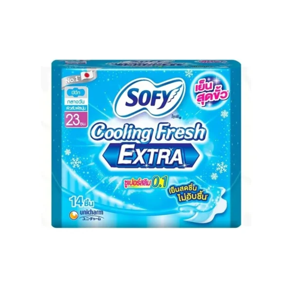 Sofy Cooling Fresh Extra Day Super Slim 0.1 Wing 23 cm. 14 Pcs. Оригинал
